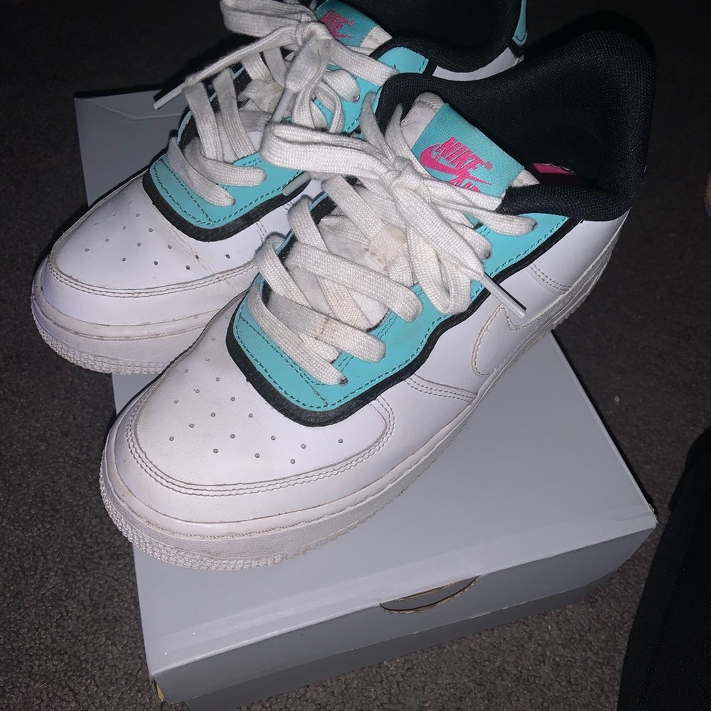 nike air force 1 low aqua